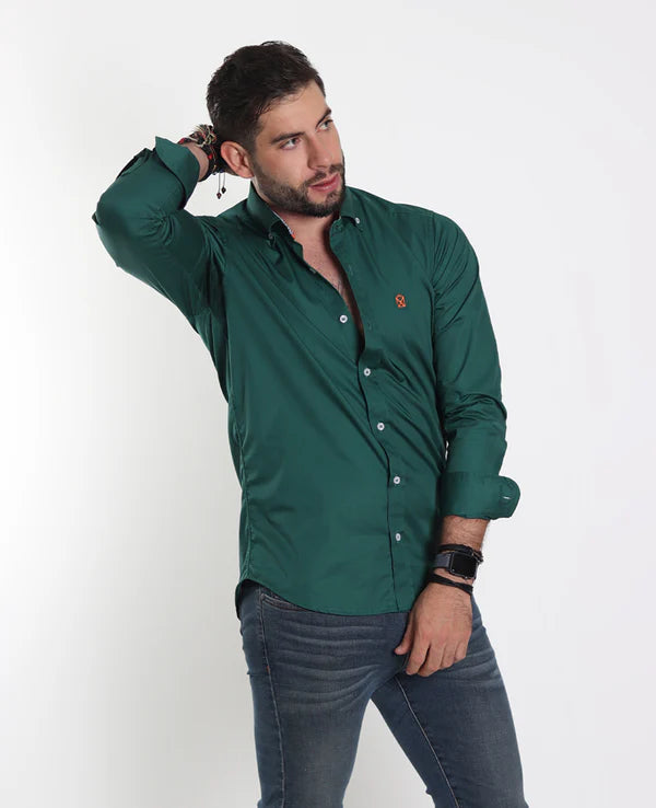 CAMISA VERDE BOTELLA