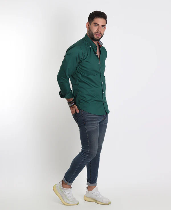 CAMISA VERDE BOTELLA